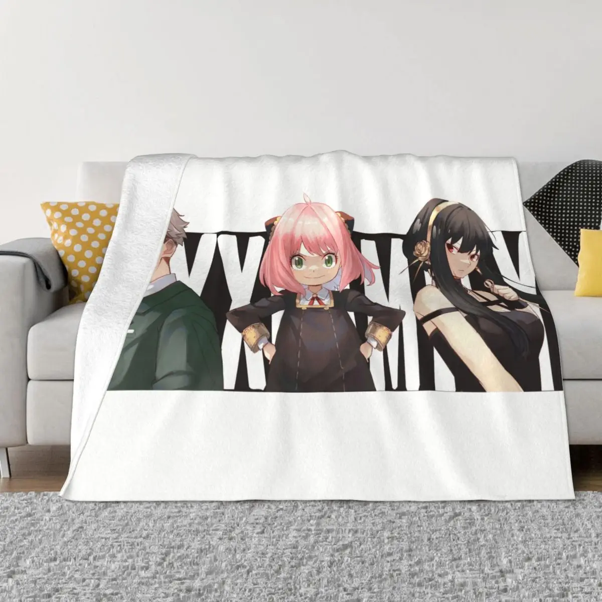 Cute Anya Loid Yor Forger Blankets Spy X Family Anime Plush Awesome Throw Blankets for Chair Covering Sofa Autumn/Winter
Cute Anya Loid Yor Forger Blankets Spy X Family Anime Plush Awesome Throw Blankets for Chair Covering Sofa Autumn/Winter