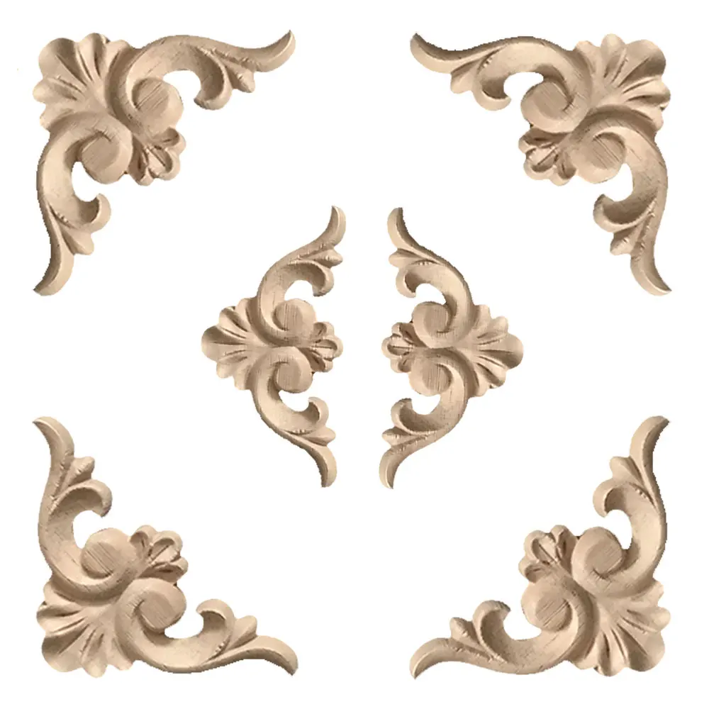 6 Pcs Wooden Carved Onlay Applique Unpainted Door Applique Vintage European Style Carved Decal for Furniture Decoration 8x8cm
6 Pcs Wooden Carved Onlay Applique Unpainted Door Applique Vintage European Style Carved Decal for Furniture Decoration 8x8cm