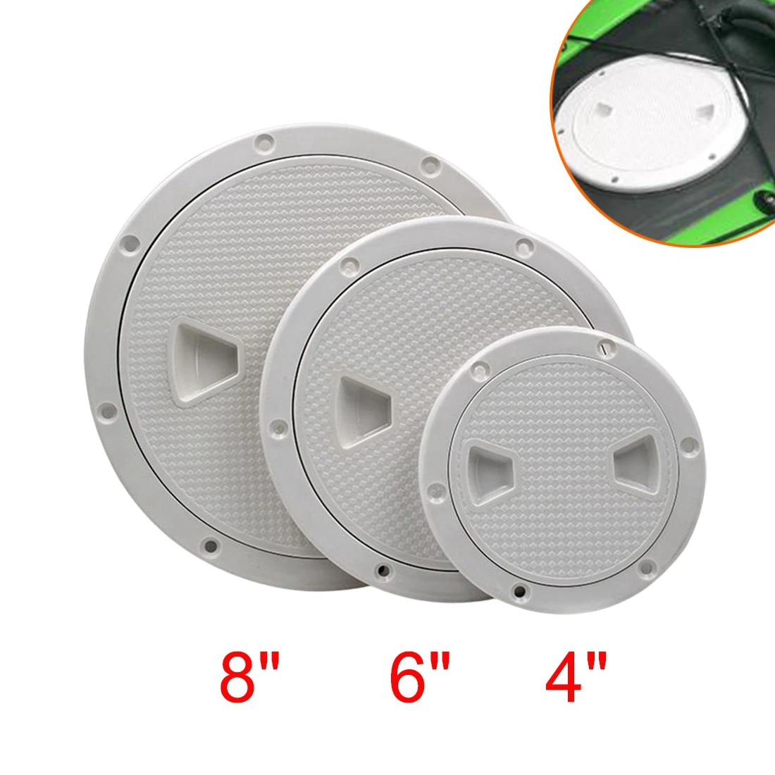 4/6/8inch White Black Hatch Cover ABS Round Deck Inspection Plate Boat Screw Out Deck Inspection Plate For RV Yacht Marine Boat
4/6/8inch White Black Hatch Cover ABS Round Deck Inspection Plate Boat Screw Out Deck Inspection Plate For RV Yacht Marine Boat