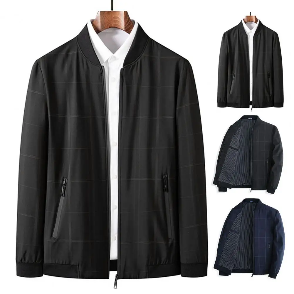 Men Winter Outerwear Stylish Men's Mid Length Cardigan Smooth Zip Up Closure Stand Collar Loose Fit for Fall Winter Men Coat
Men Winter Outerwear Stylish Men's Mid Length Cardigan Smooth Zip Up Closure Stand Collar Loose Fit for Fall Winter Men Coat