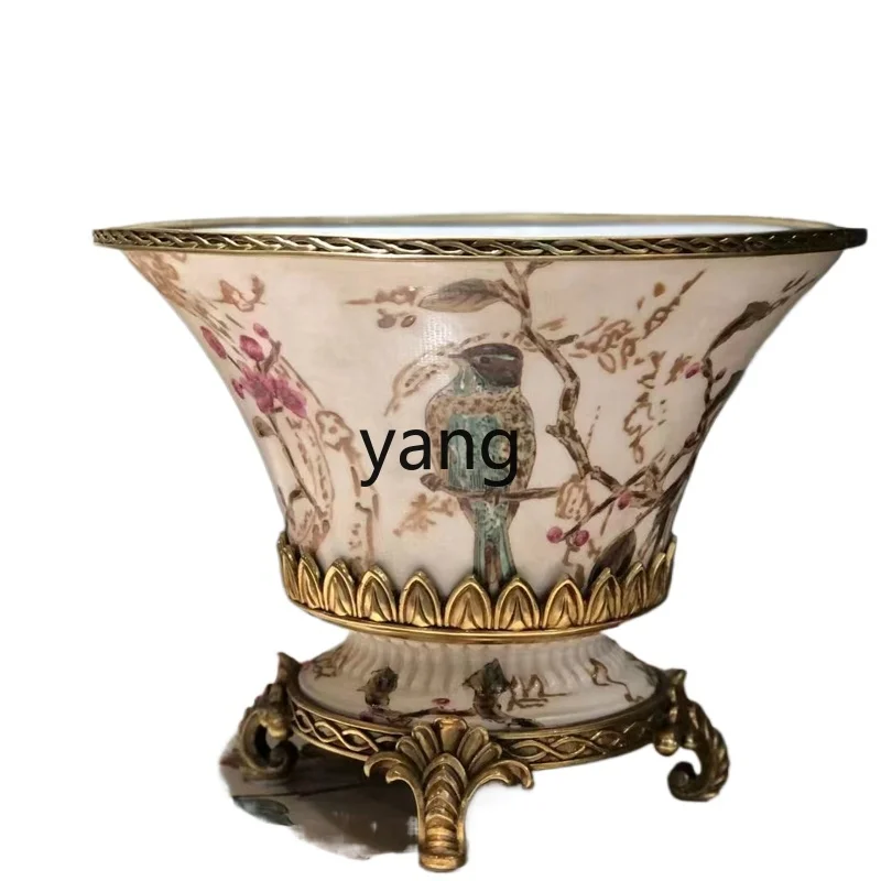 LXL Chinese Style Exquisite Ceramic Inlaid Copper Painted Flower and Bird Tissue Box Living Room Decoration Paper Extraction Box
LXL Chinese Style Exquisite Ceramic Inlaid Copper Painted Flower and Bird Tissue Box Living Room Decoration Paper Extraction Box