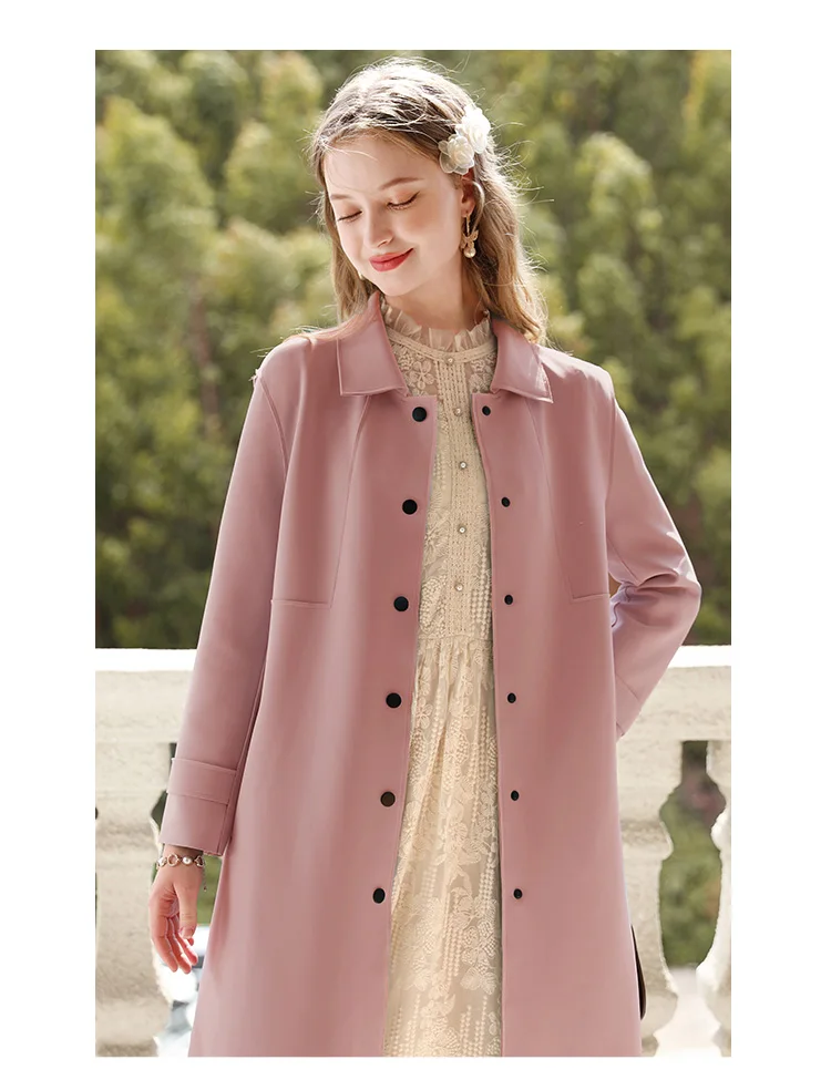 I BELIEVE YOU British Trench Coat Women Mid-length 2023 Autumn New High-grade Gentle Retro Turn-down Collar Jackets 2234185356 I BELIEVE YOU British Trench Coat Women Mid-length 2023 Autumn New High-grade Gentle Retro Turn-down Collar Jackets 2234185356