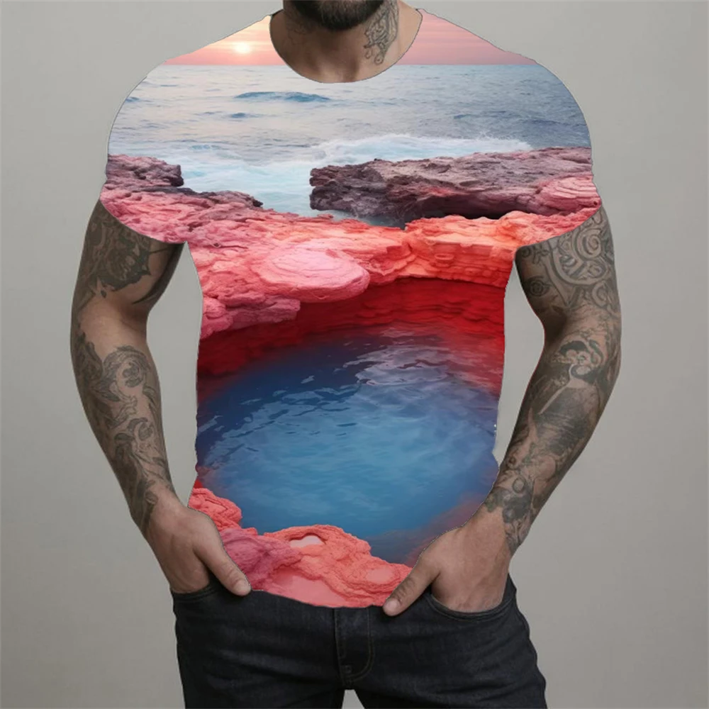 New 2024 Hot 3D Digital Print Landscape 2 Pattern Outdoor Fitness Sports Men's casual short sleeve T-shirt new design plus size 
New 2024 Hot 3D Digital Print Landscape 2 Pattern Outdoor Fitness Sports Men's casual short sleeve T-shirt new design plus size