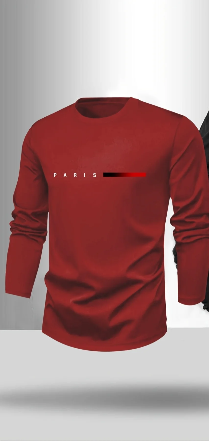 Conjunto de 2 Piezas para Hombre, Primavera y Otoño, Camiseta de Manga Larga con Cuello Redondo y Estampado de Letras de París, Pantalones Deportivos Casuales para Exteriores Conjunto de 2 Piezas para Hombre, Primavera y Otoño, Camiseta de Manga Larga con Cuello Redondo y Estampado de Letras de París, Pantalones Deportivos Casuales para Exteriores