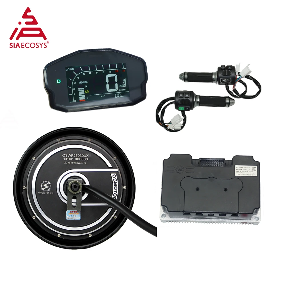 New QSMOTOR QS212 10*2.15inch 5000W 60H V4 72V Brushless Electric Hub Motor with ND72680 Controller 350A 680A 80-120kph for E-Sc
New QSMOTOR QS212 10*2.15inch 5000W 60H V4 72V Brushless Electric Hub Motor with ND72680 Controller 350A 680A 80-120kph for E-Sc