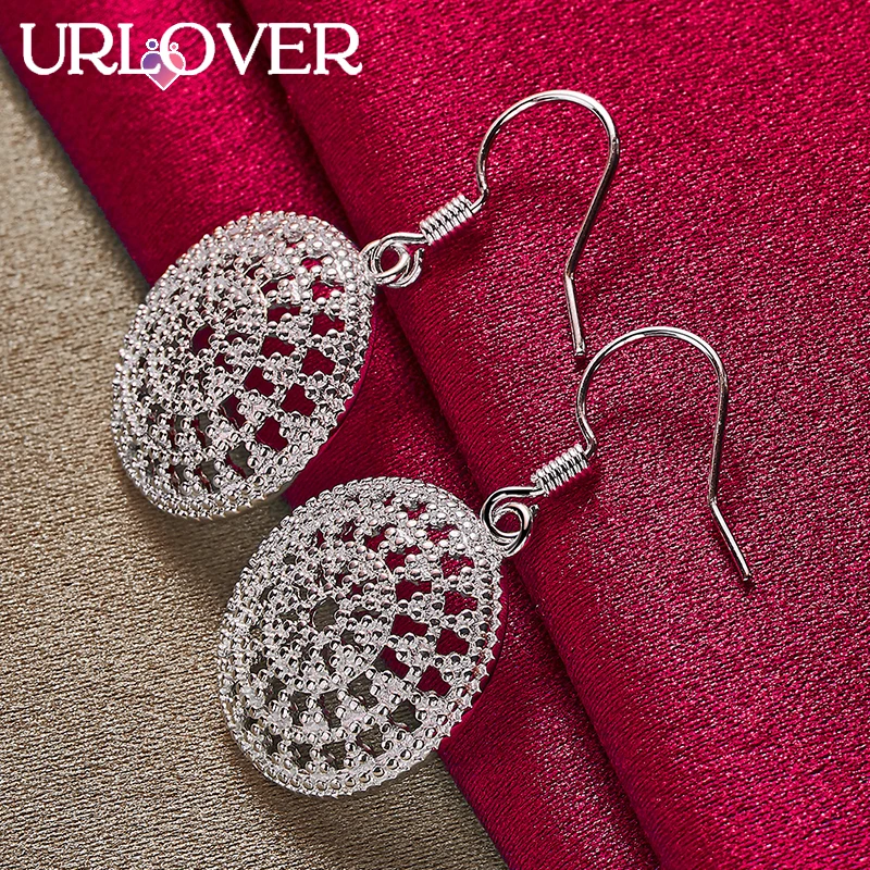 URLOVER 925 Sterling Silver Earring For Woman Circular Drop Earrings Party Engagement Wedding Fashion Jewelry Birthday Gifts 
URLOVER 925 Sterling Silver Earring For Woman Circular Drop Earrings Party Engagement Wedding Fashion Jewelry Birthday Gifts