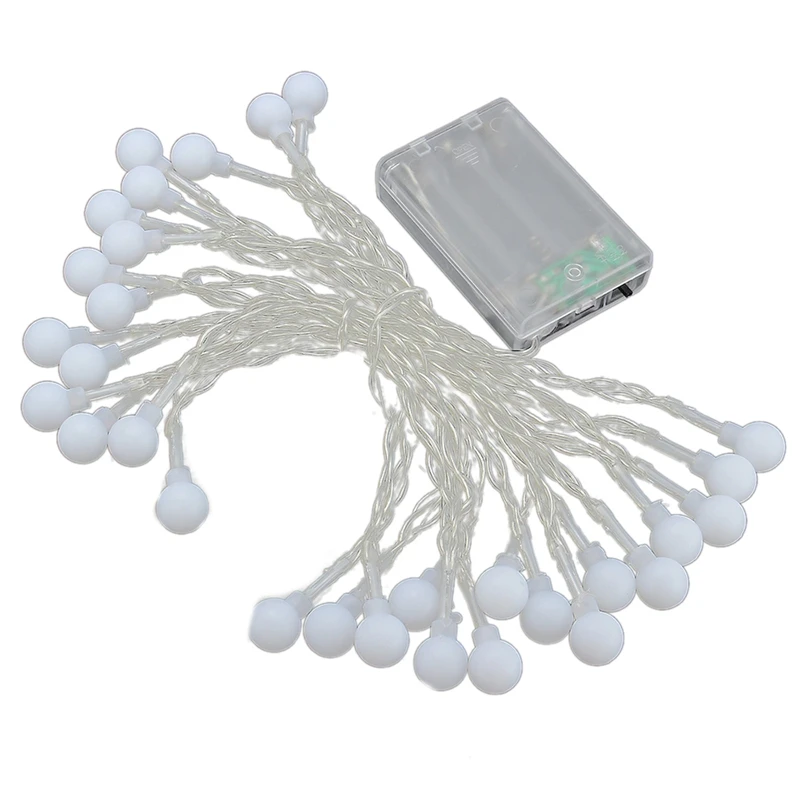3 Meters 30-Head Frosted White Ball Battery Box Light String Christmas Tree Holiday Interior Decoration Light String
3 Meters 30-Head Frosted White Ball Battery Box Light String Christmas Tree Holiday Interior Decoration Light String