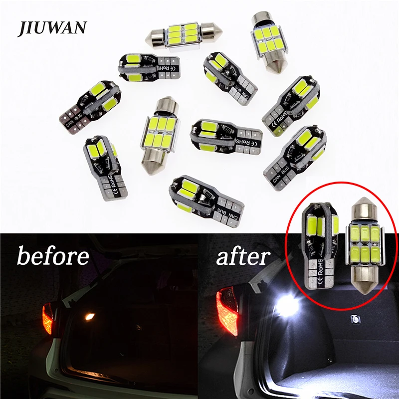 11pcs Car White LED Interior Reading Light Car Decoration Light Map Dome Trunk Lamp Lighting Kits for Toyota Prius T10 2004-2015
11pcs Car White LED Interior Reading Light Car Decoration Light Map Dome Trunk Lamp Lighting Kits for Toyota Prius T10 2004-2015