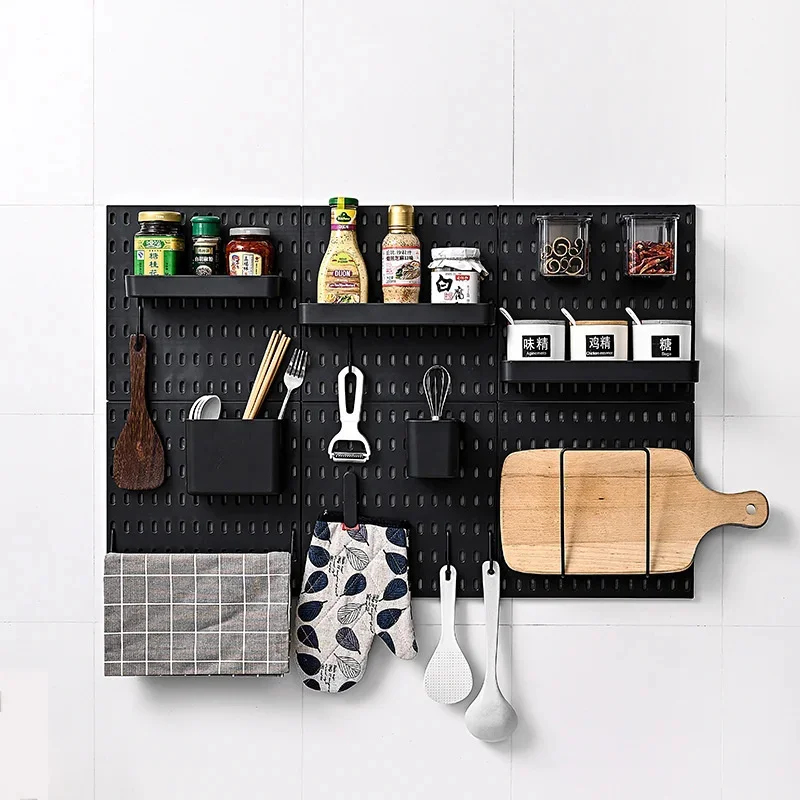 4 Peg Board 12 Accessories Pegboard Combination Kit Shelf Hook Brackets Container No Punching For Garage Kitchen Office (Black)
4 Peg Board 12 Accessories Pegboard Combination Kit Shelf Hook Brackets Container No Punching For Garage Kitchen Office (Black)