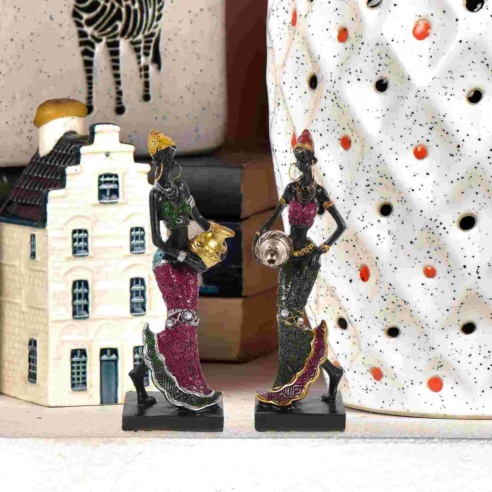 2 Pcs Indoors Decoration Resin Woman Figurine Desktop Statue African Lady Sculpture Tribal
2 Pcs Indoors Decoration Resin Woman Figurine Desktop Statue African Lady Sculpture Tribal
