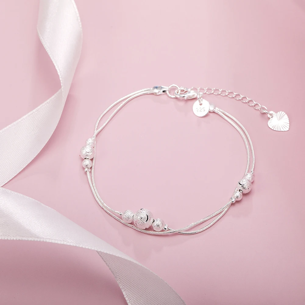 New Arrive 925 Sterling Silver Geometry Beads Chain Bracelet for Women Men Fashion Wedding Fine Jewelry Christmas Gift
New Arrive 925 Sterling Silver Geometry Beads Chain Bracelet for Women Men Fashion Wedding Fine Jewelry Christmas Gift