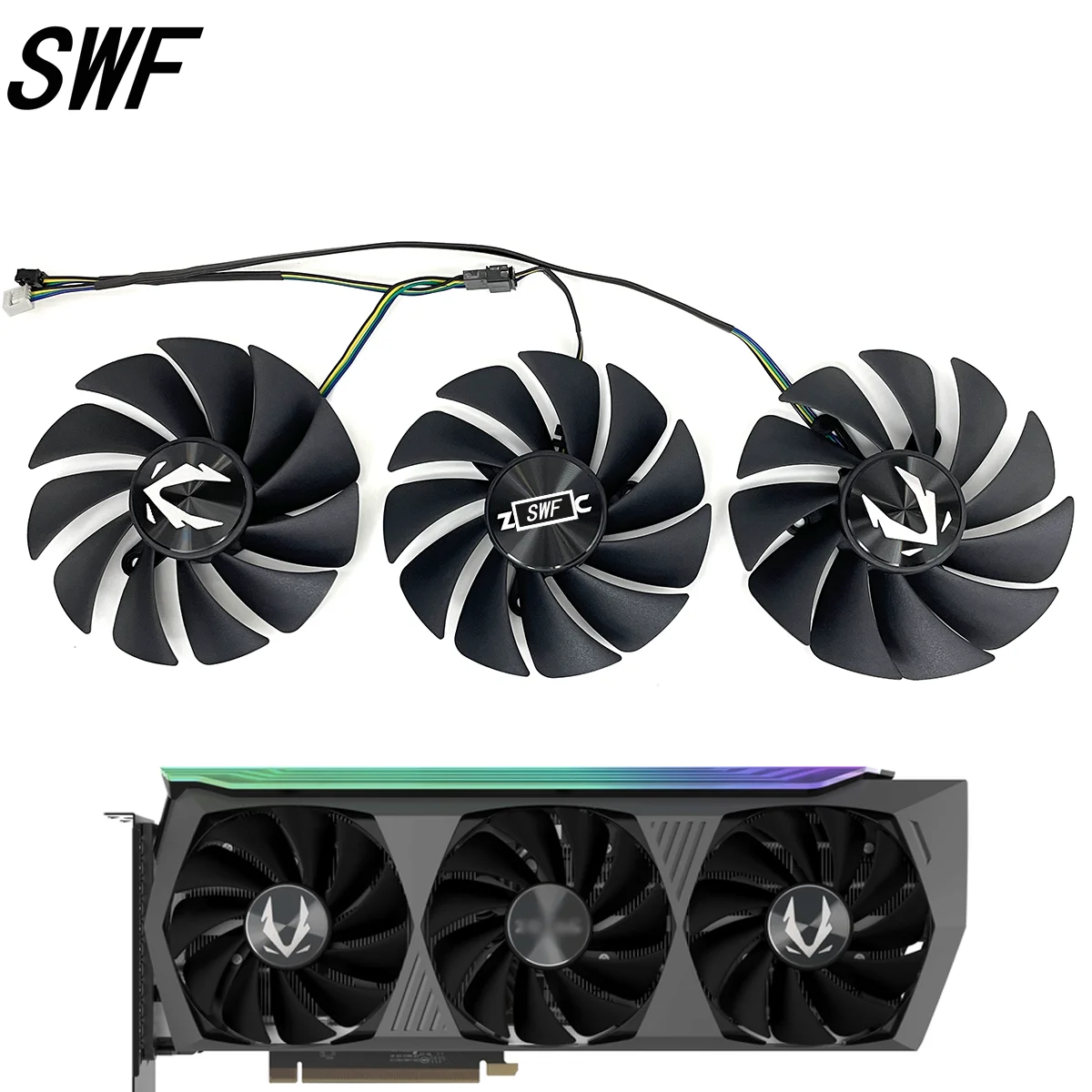 

GA92S2U GFY09215M12SPA 4PIN GPU RTX3080 RTX3090 Cooling Fan For ZOTAC RTX 3070 Ti 3080 3090 Trinity OC Graphic Video Card Fans