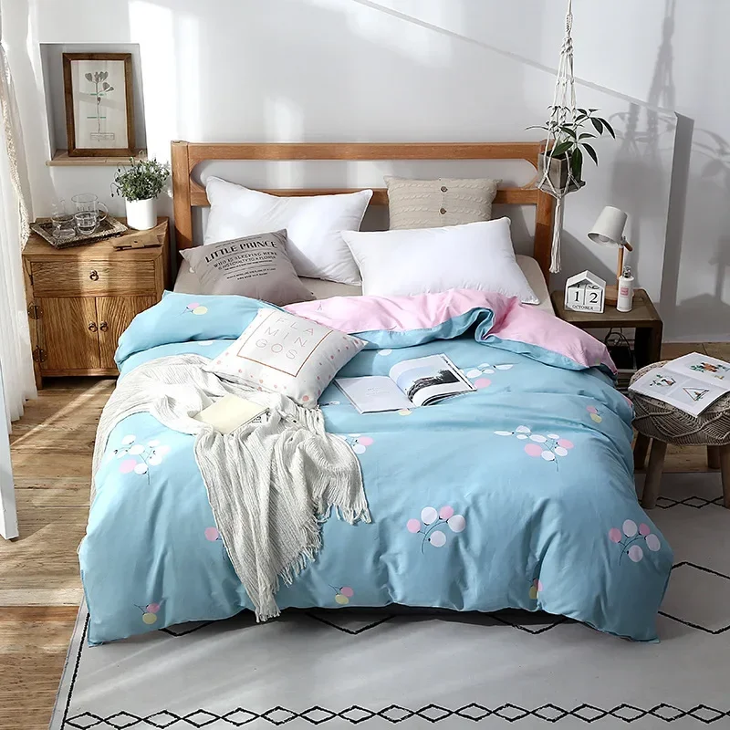 

Nordic Family Duvet Cover 220x240cm Skin Friendly 1PCS Cotton Comforter Couple Bed Quilt Home Textile Bedspread