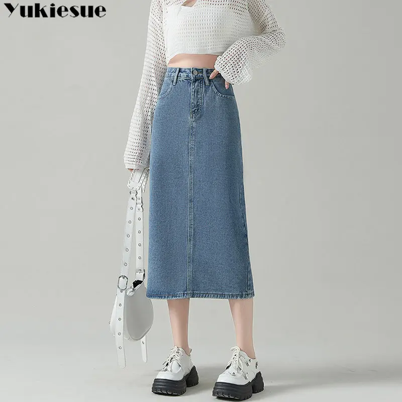Korean Style Simple Vintage Retro All-match High Waist Streetwear Summer Skirts Woman Casual Denim Solid Ladies Pockets Trendy
Korean Style Simple Vintage Retro All-match High Waist Streetwear Summer Skirts Woman Casual Denim Solid Ladies Pockets Trendy