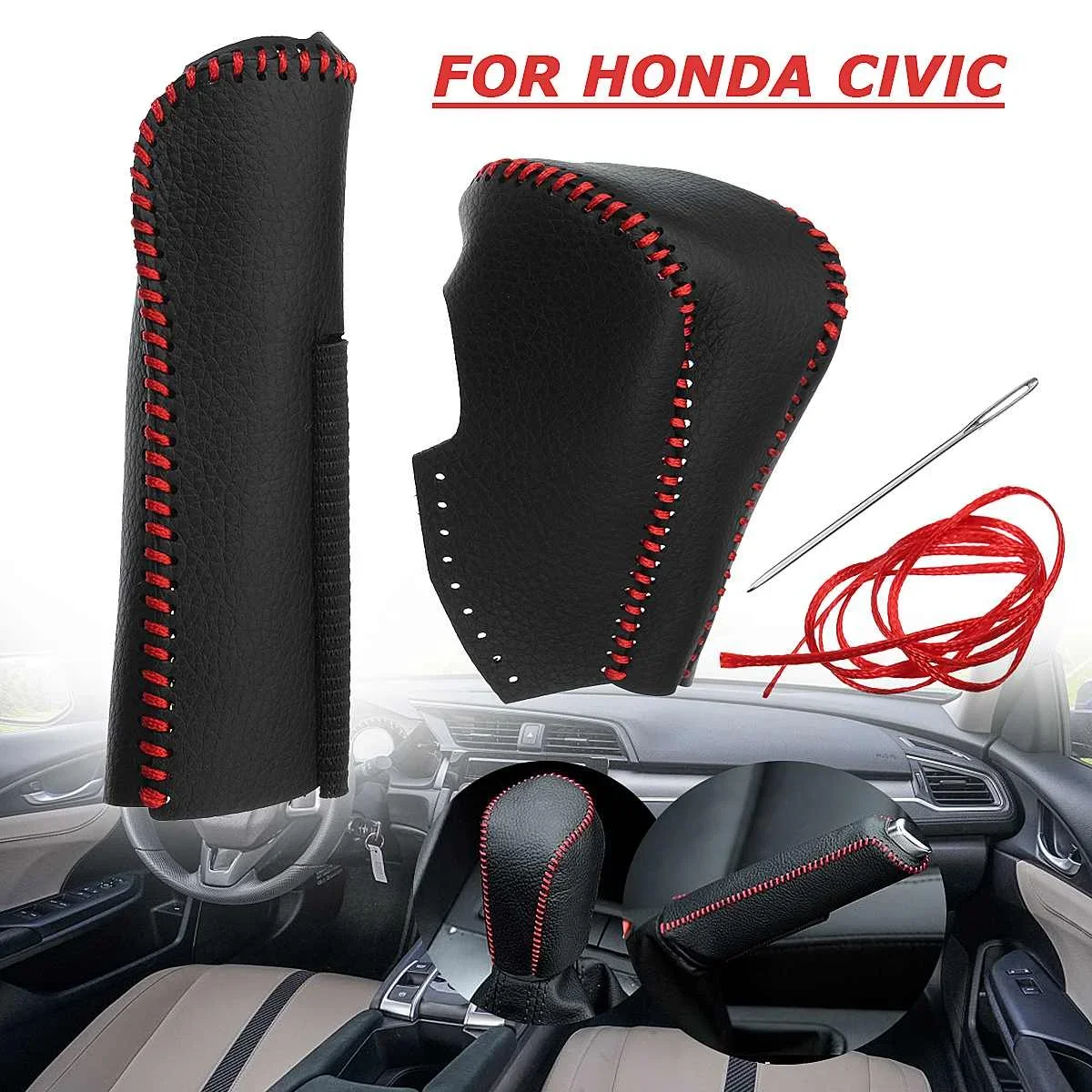 Automatic Gear Shift Knob Handbrake Leather Cover For Honda/Civic 8th Generation 2006 2007 2008 2009 2010
Automatic Gear Shift Knob Handbrake Leather Cover For Honda/Civic 8th Generation 2006 2007 2008 2009 2010