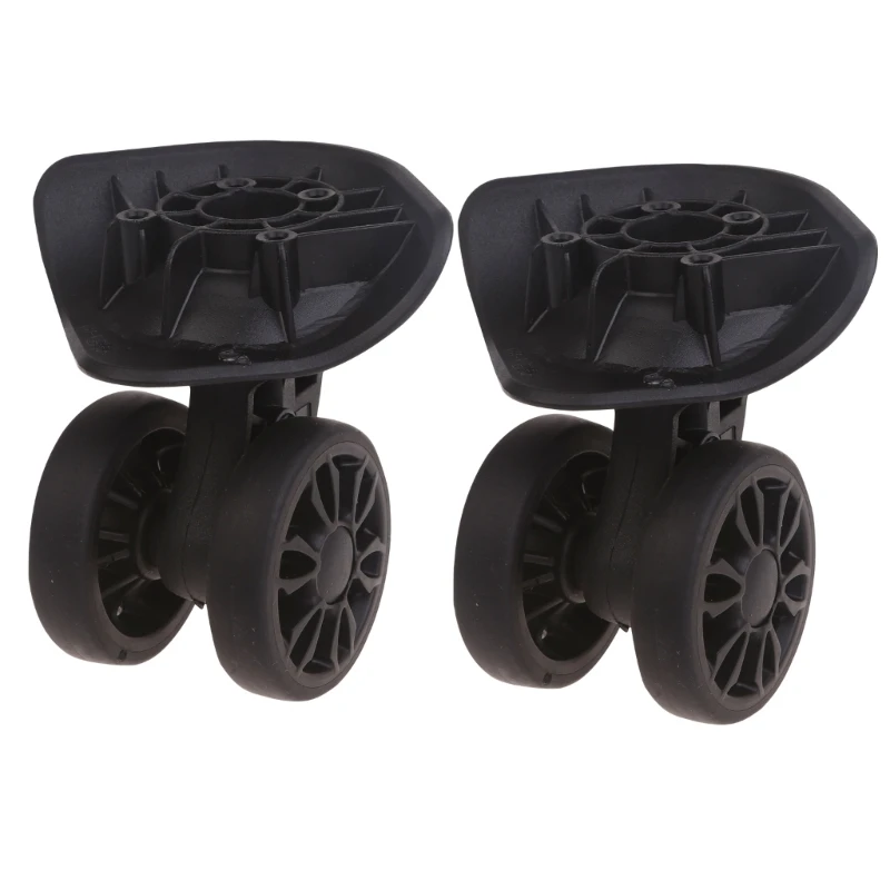 

A89 Luggage Wheels Suitcase Double Row Roller Hardware Repairing Kit 360° Spinner Casters Heavy Duty Wheel 1 Pair Black 517D