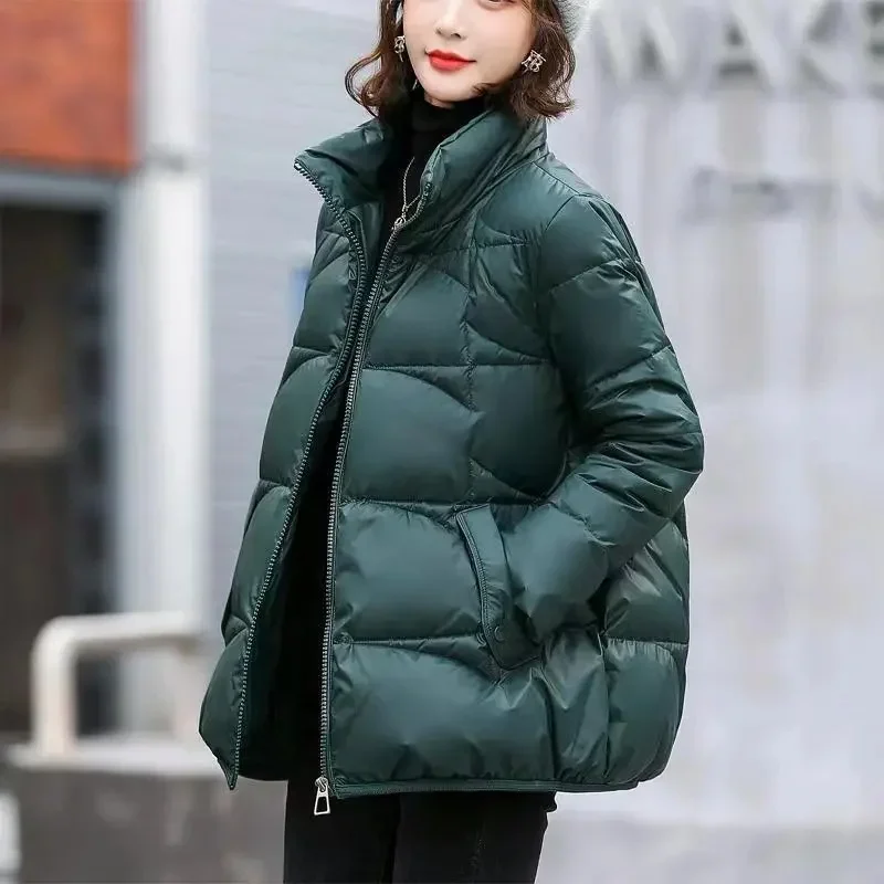 

New Winter Down Cotton Jacket Coat Women's Parkas Loose Thicken Design Sense Female Students Korean Outerwear