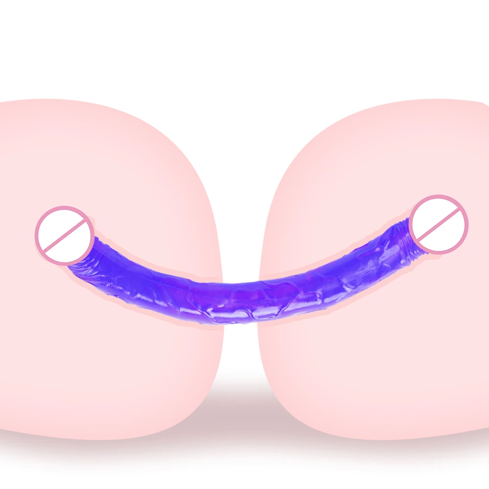 Double Dildo Flexible Soft Cock G-spot Toys Anal Plug Sex Toys for Women Gay Lesbian Vagina Double Ended Dong Artificial Penis Double Dildo Flexible Soft Cock G-spot Toys Anal Plug Sex Toys for Women Gay Lesbian Vagina Double Ended Dong Artificial Penis