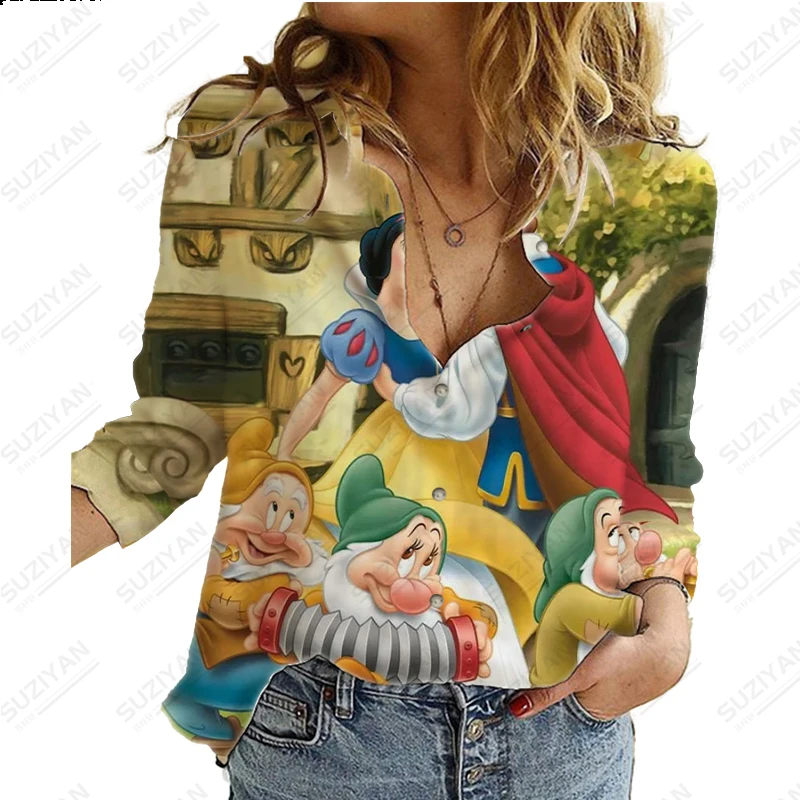 Hot Selling Disney Printed Women's Long Sleeve Shirt Street Style Button Cardigan Loose Relaxed Comfortable Minnie Chiffon Shirt
Hot Selling Disney Printed Women's Long Sleeve Shirt Street Style Button Cardigan Loose Relaxed Comfortable Minnie Chiffon Shirt