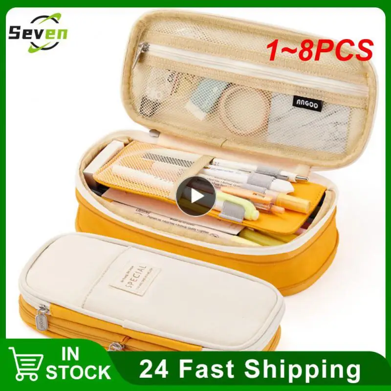 1~8PCS Large Capacity Pencil Case Stationery School Supplies Pencil Cases Pouch Office Desk Storage Bag Students Kids Pen Case
1~8PCS Large Capacity Pencil Case Stationery School Supplies Pencil Cases Pouch Office Desk Storage Bag Students Kids Pen Case