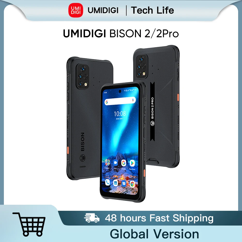 

UMIDIGI Bison 2 Phone Bison 2 Pro Rugged Smartphone 128GB 256GB Helio P90 6.5'' FHD+ 48MP Triple Camera 6150mAh In Stock