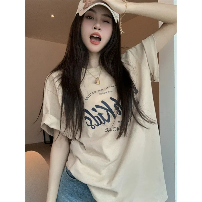 Count Sense Printed Short-sleeved T-shirt Female Ins Student Korean Version Of Fashion American Retro Medium Long Loose Top Tide
Count Sense Printed Short-sleeved T-shirt Female Ins Student Korean Version Of Fashion American Retro Medium Long Loose Top Tide