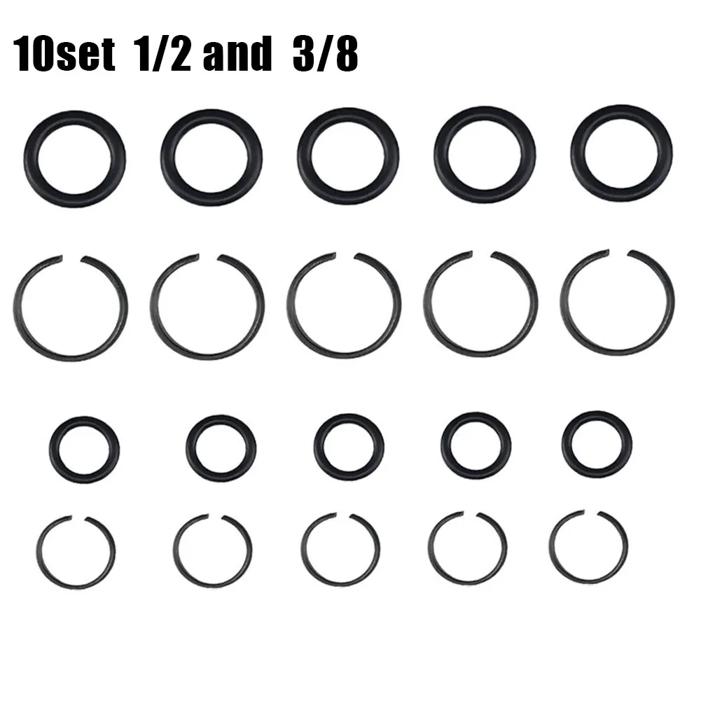 10 Sets Pneumatic Impact Wrench Socket Retainer Rings With O-Ring 1/2 3/8 Matal Balck Pneumatic Tools Accessories Matal Parts
10 Sets Pneumatic Impact Wrench Socket Retainer Rings With O-Ring 1/2 3/8 Matal Balck Pneumatic Tools Accessories Matal Parts