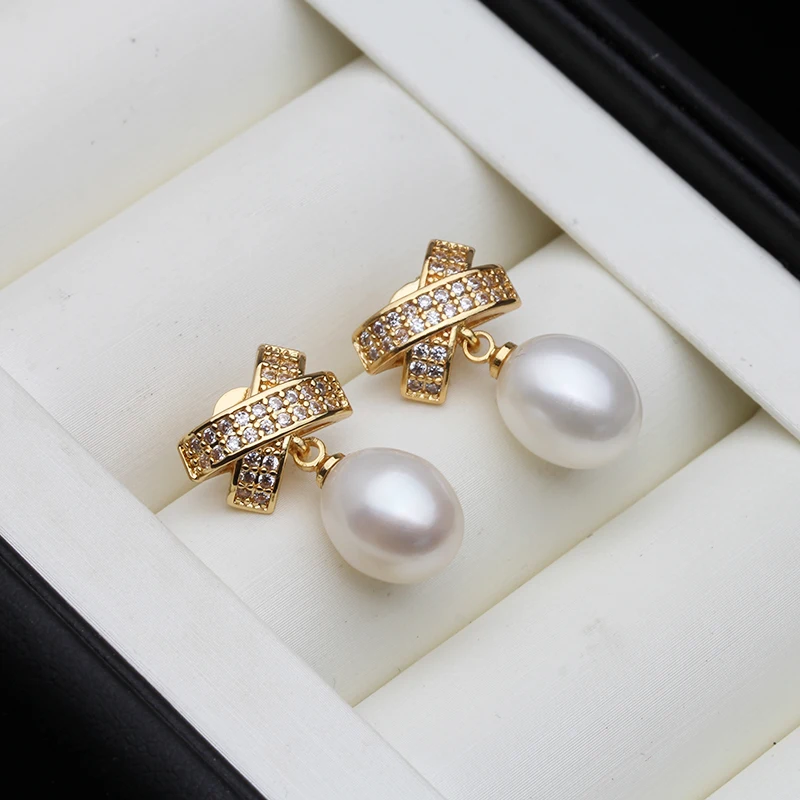 Trendy Pearl Women's Earrings,Wedding Natural Freshwater Pearl Earrings Annniversary Gift White Black
Trendy Pearl Women's Earrings,Wedding Natural Freshwater Pearl Earrings Annniversary Gift White Black