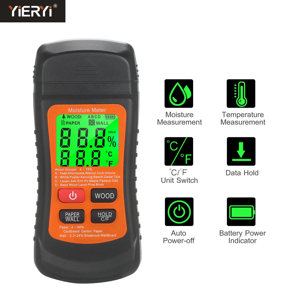 Измеритель влажности древесины, бумажный настенный гигрометр, цифровой детектор Влажности для дерева, используется для картона из бамбукового дерева
Измеритель влажности древесины, бумажный настенный гигрометр, цифровой детектор Влажности для дерева, используется для картона из бамбукового дерева