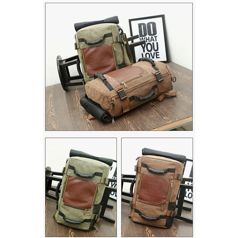 Travel Rucksack Multifunctional Travel Bucket Backpack Men Rugzak 4 Colors Canvas College Student School Backpack 2024 Travel Rucksack Multifunctional Travel Bucket Backpack Men Rugzak 4 Colors Canvas College Student School Backpack 2024