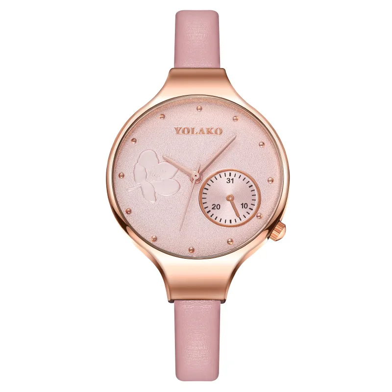 Fashion Round Quartz Flower Pattern Big Dial Casual Wrist Watch Leather Strap Fashionable Clock Waterproof Wristwatch for Women
Fashion Round Quartz Flower Pattern Big Dial Casual Wrist Watch Leather Strap Fashionable Clock Waterproof Wristwatch for Women