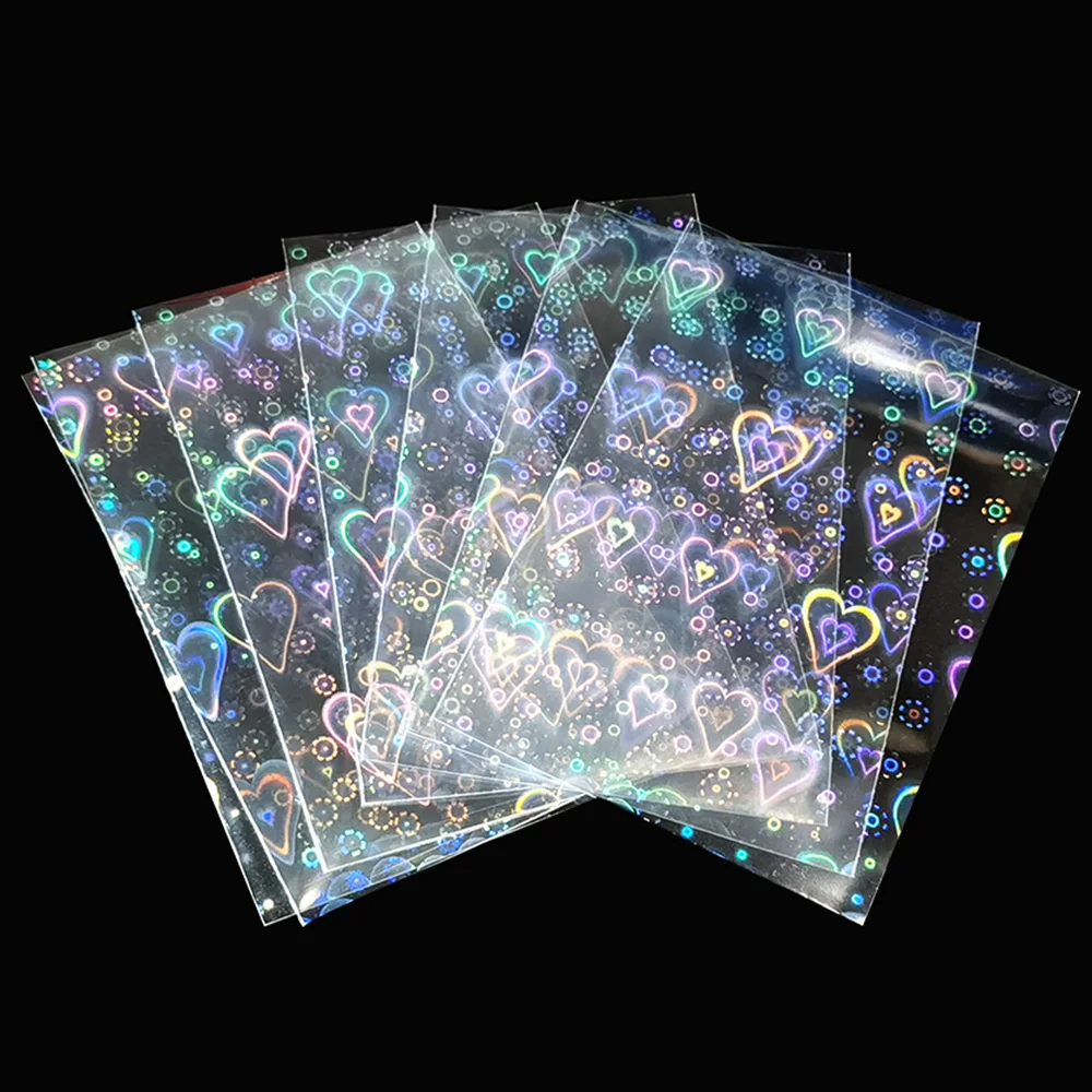 100CT милый в форме сердца блестящая Лазерная мигающая прозрачная фотобумага KPOP рукава для карт голографический протектор TCG покрытие для карт
100CT милый в форме сердца блестящая Лазерная мигающая прозрачная фотобумага KPOP рукава для карт голографический протектор TCG покрытие для карт