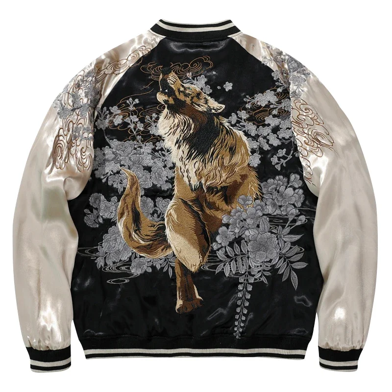 New Silk Embroidered Jacket Yokosuka Totem Men's Baseball Jacket Jacket Clip Double Sided Wear Original By The Small Crowd
New Silk Embroidered Jacket Yokosuka Totem Men's Baseball Jacket Jacket Clip Double Sided Wear Original By The Small Crowd