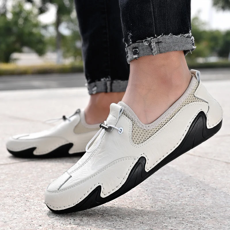 Men's shoes casual outdoor leather comfortable breathable lazy shoes solid color all-match daily peas shoes flat shoes men
Men's shoes casual outdoor leather comfortable breathable lazy shoes solid color all-match daily peas shoes flat shoes men