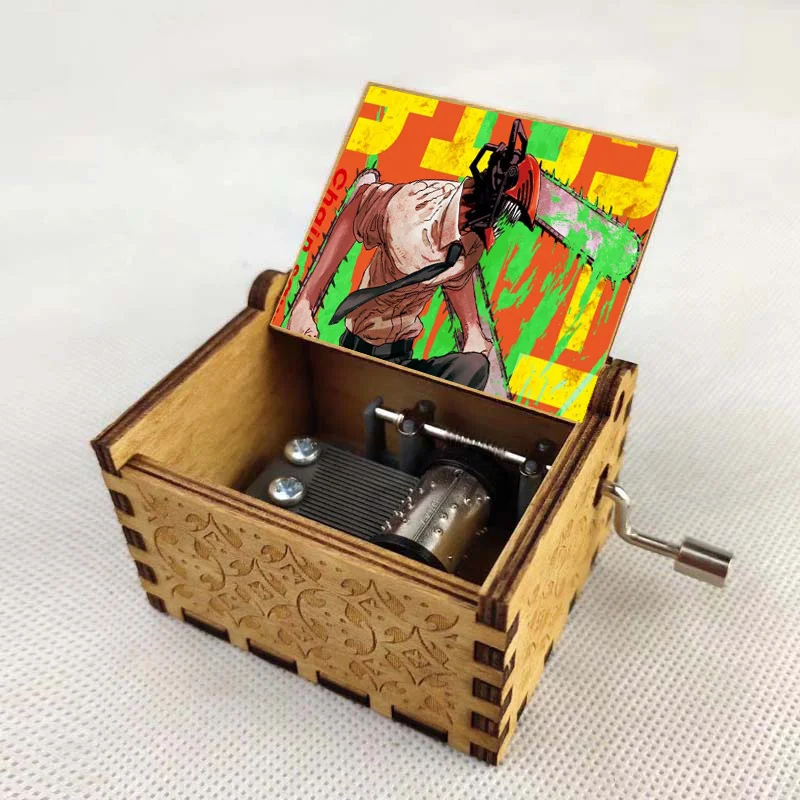 New Design anime Chainsaw Man Cartoon Vintage Mechanical Wooden Music Box Wood Crafts Kids toy new year gift Birthday Gifts
New Design anime Chainsaw Man Cartoon Vintage Mechanical Wooden Music Box Wood Crafts Kids toy new year gift Birthday Gifts