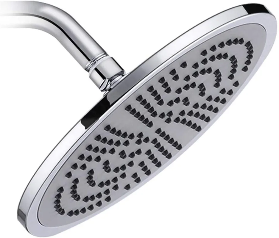 

9.5 Inch Rain High Pressure Shower Head Adjustable Bathroom Shower Head Spray Stainless Steel Polished Chrome Bath Rain Round