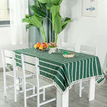 Cotton Linen Tablecloths, Waterproof Table Covers Stripe Green Dining Table Coffee Table Deco
Cotton Linen Tablecloths, Waterproof Table Covers Stripe Green Dining Table Coffee Table Deco