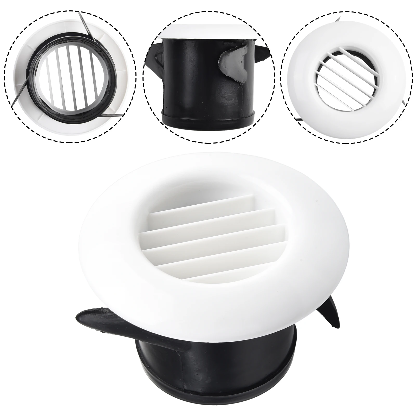 Circular Vent Air Vent ABS Round White+black 1 Pcs 75/100/125/150/200mm Ceiling Mounting Compact Wall Mounting
Circular Vent Air Vent ABS Round White+black 1 Pcs 75/100/125/150/200mm Ceiling Mounting Compact Wall Mounting