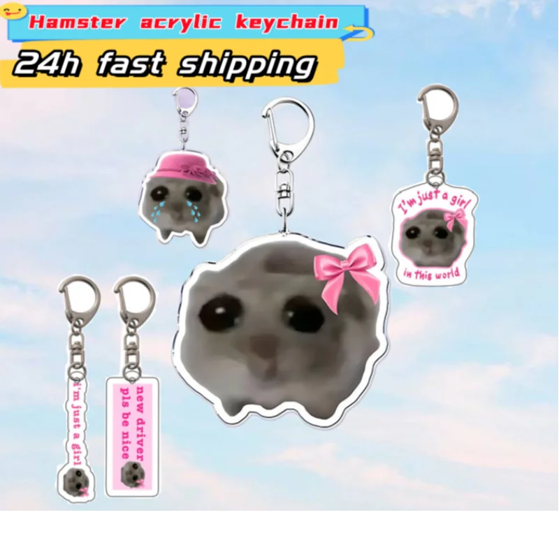 Hamsters Acrylic Keychain Korean Popular Fashion Accessories Sad Hamster A Gift For Friends Woman's Key Chain Keychains Women
Hamsters Acrylic Keychain Korean Popular Fashion Accessories Sad Hamster A Gift For Friends Woman's Key Chain Keychains Women