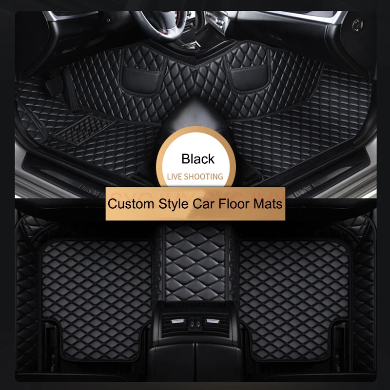 

SYGJMY Custom Car Floor Mats for BMW M2 F87 2 Doors M3 4Doors M5 2018-2022 X5M 2009-2014 Interior Details Accessories Pu Leather