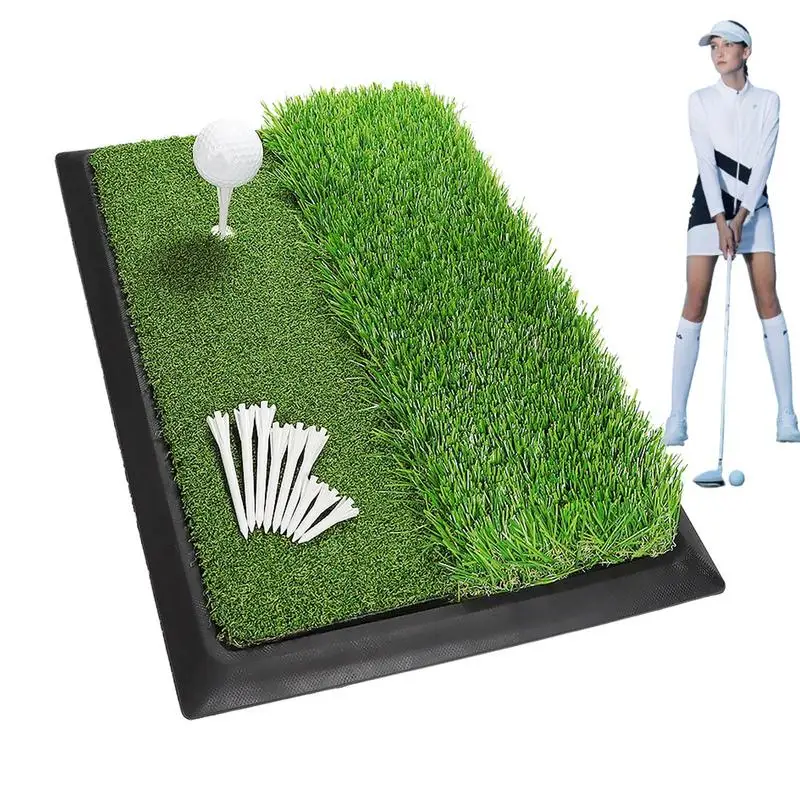 Golf Hitting Training Mat Golf Precision Swing Mat With 9 Golf Tees Artificial Turf Mat Golf Mat For Swing Detection Batting
Golf Hitting Training Mat Golf Precision Swing Mat With 9 Golf Tees Artificial Turf Mat Golf Mat For Swing Detection Batting