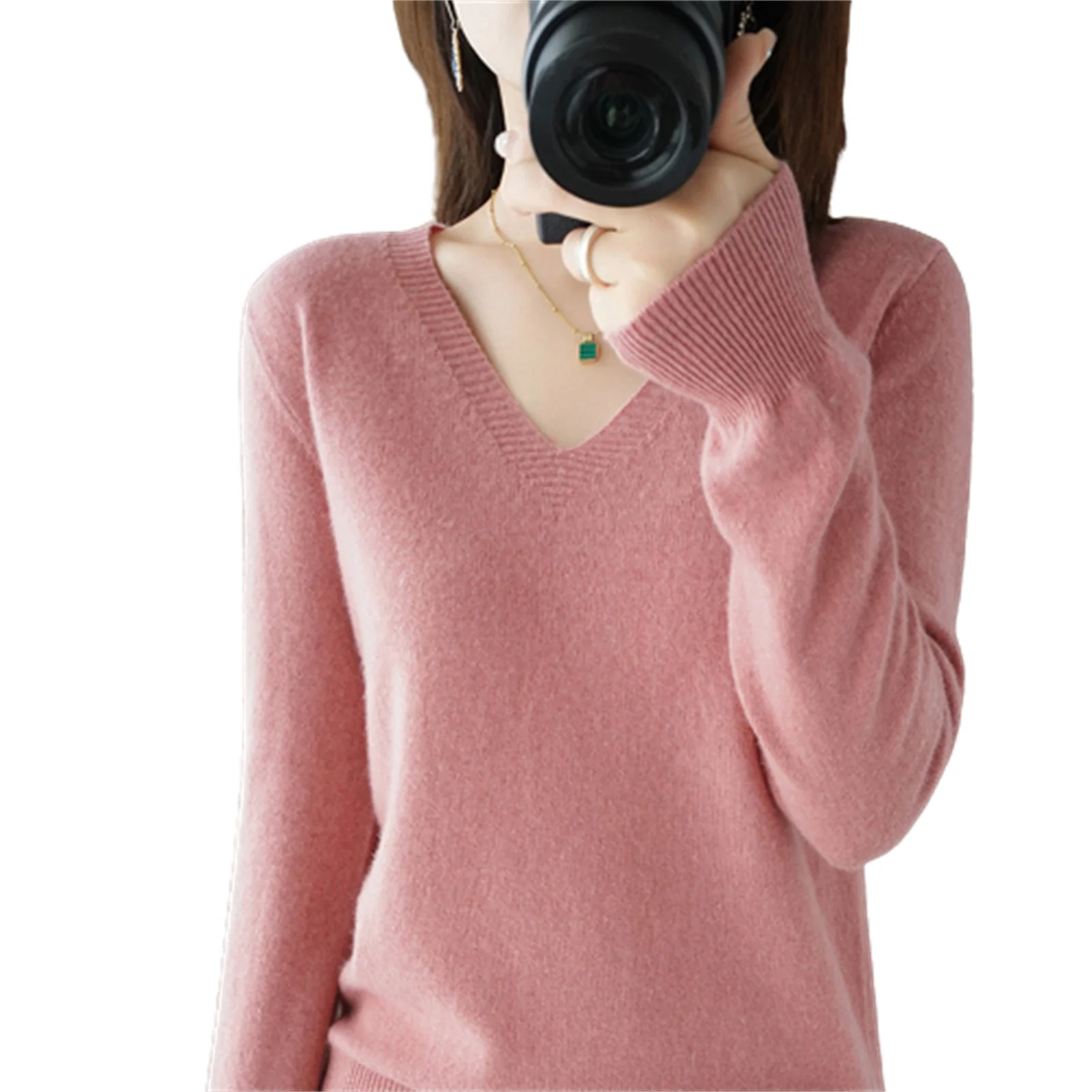 Sweater Tops for Women Korean Style V-Neck Long Sleeve Woolly Tops Universal for Daily Office
Sweater Tops for Women Korean Style V-Neck Long Sleeve Woolly Tops Universal for Daily Office