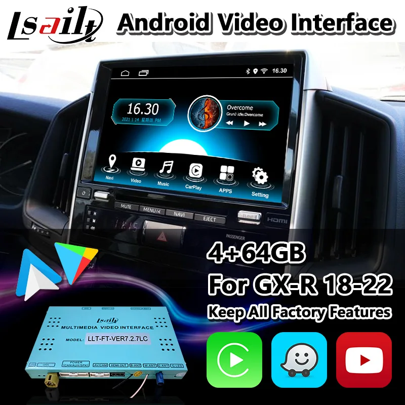 Lsailt Android мультимедийный видеоинтерфейс для Toyota Land Cruiser 200 GX-R GXR LC200 2018-2022
Lsailt Android мультимедийный видеоинтерфейс для Toyota Land Cruiser 200 GX-R GXR LC200 2018-2022