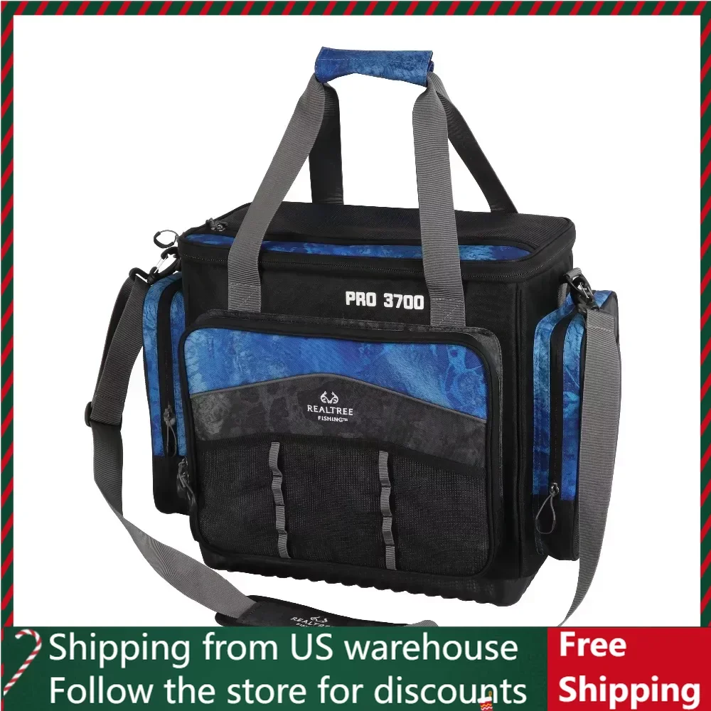 Soft faced fishing tackle bag, it has an adjustable, padded, and detachable shoulder strap, with full functionality 
Soft faced fishing tackle bag, it has an adjustable, padded, and detachable shoulder strap, with full functionality