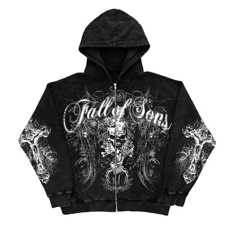 Gothic Skull Exaggerated Print Hoodies Y2k Harajuku Sweatshirt Men Women Oversize Fashion Zip Up Hoodie Hip Hop Streetwear Coat
Gothic Skull Exaggerated Print Hoodies Y2k Harajuku Sweatshirt Men Women Oversize Fashion Zip Up Hoodie Hip Hop Streetwear Coat