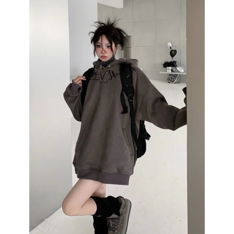 Женская толстовка с капюшоном, Черная Толстовка Оверсайз в стиле хип-хоп с длинным рукавом и графическим принтом, в готическом стиле, Y2k
Женская толстовка с капюшоном, Черная Толстовка Оверсайз в стиле хип-хоп с длинным рукавом и графическим принтом, в готическом стиле, Y2k