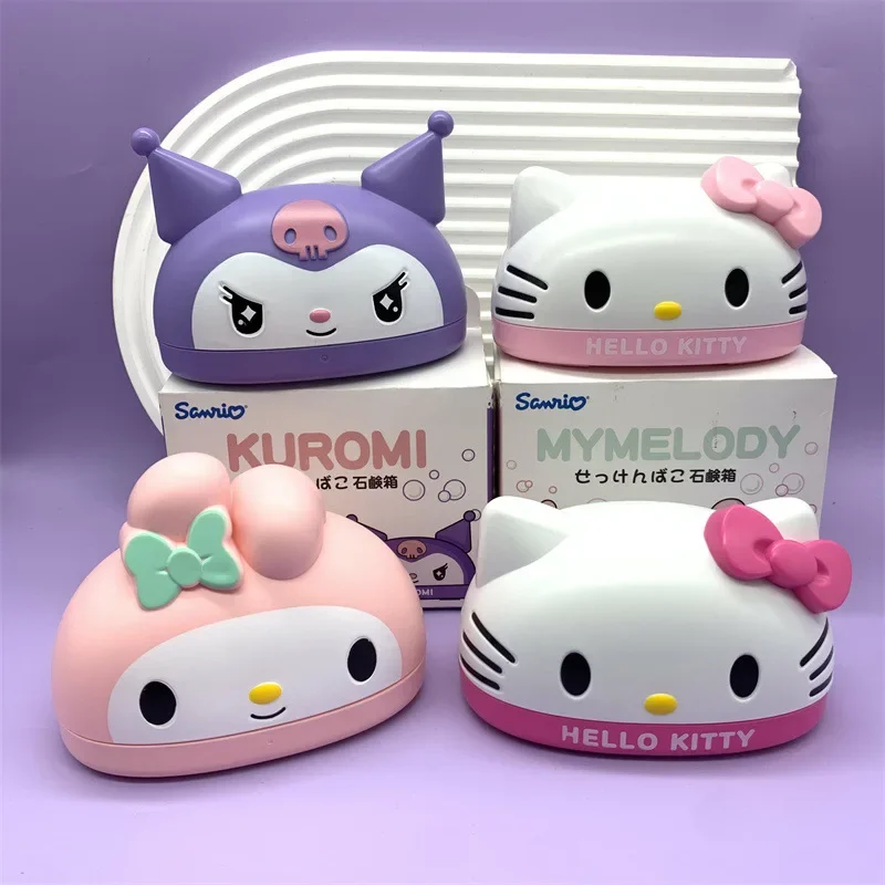 Kawaii Kuromi Hello Kitty Melody Soap Box Cute Sanrio Figure Bathroom Soap Holder Drainer with Cover Girl Heart Toy Kids Gifts
Kawaii Kuromi Hello Kitty Melody Soap Box Cute Sanrio Figure Bathroom Soap Holder Drainer with Cover Girl Heart Toy Kids Gifts