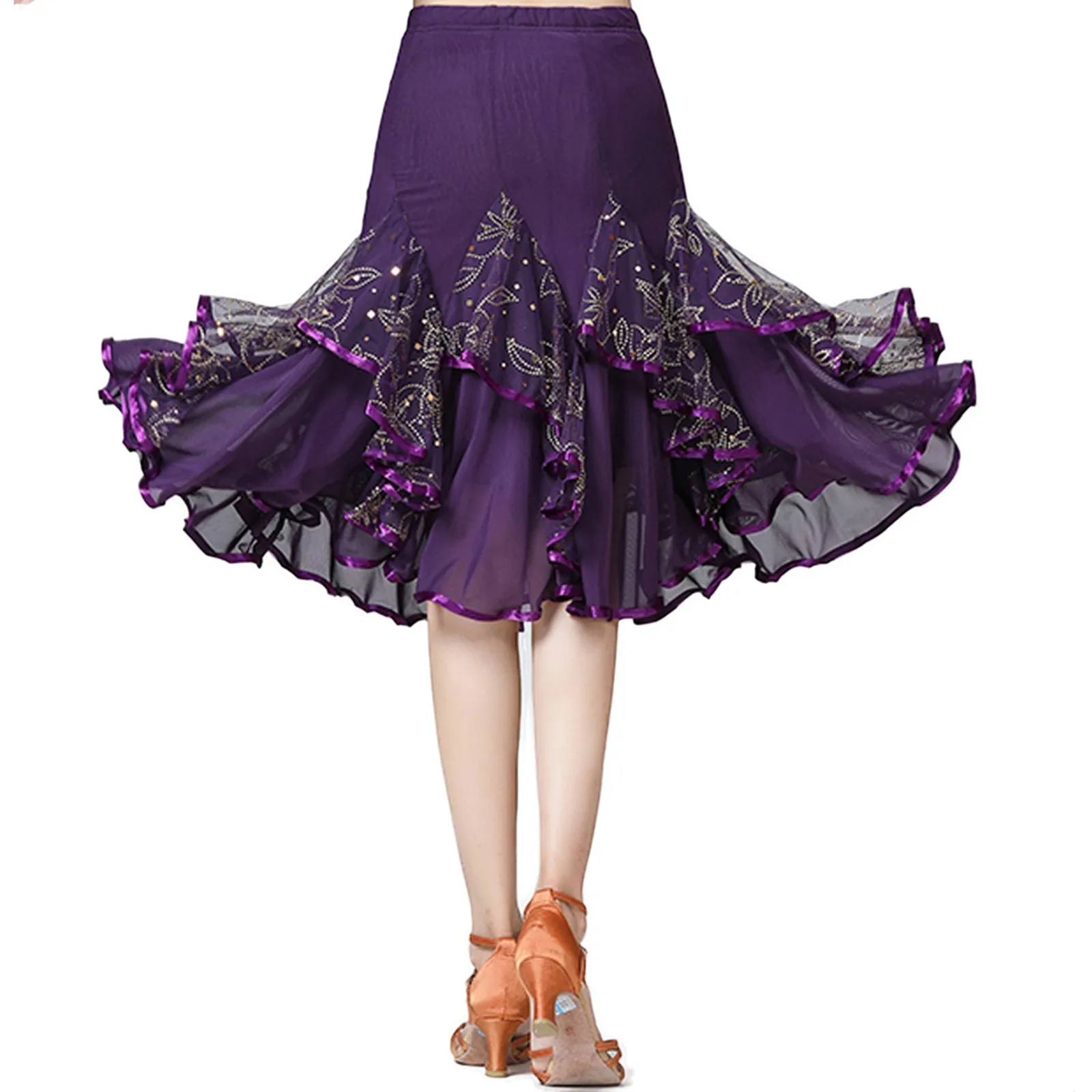 Long Flamenco Modern Dance Skirt Sequined Mesh Skirt Waltz Dress Women'S Costume Latin Waltz Tango Ballroom Dance Skirts 2023
Long Flamenco Modern Dance Skirt Sequined Mesh Skirt Waltz Dress Women'S Costume Latin Waltz Tango Ballroom Dance Skirts 2023