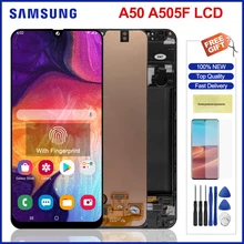 Écran tactile LCD, 6.4 pouces, pour Samsung Galaxy A50 A505 A505F A505FN, Original=