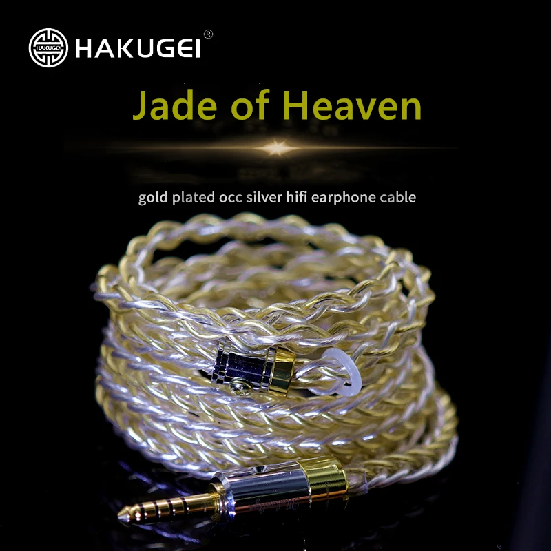 HAKUGEI Jade of Heaven Earbuds upgrade Cable wire Pure Gold Plated OCC Litz 6N Pure Silver Harmonious Sound Quality
HAKUGEI Jade of Heaven Earbuds upgrade Cable wire Pure Gold Plated OCC Litz 6N Pure Silver Harmonious Sound Quality